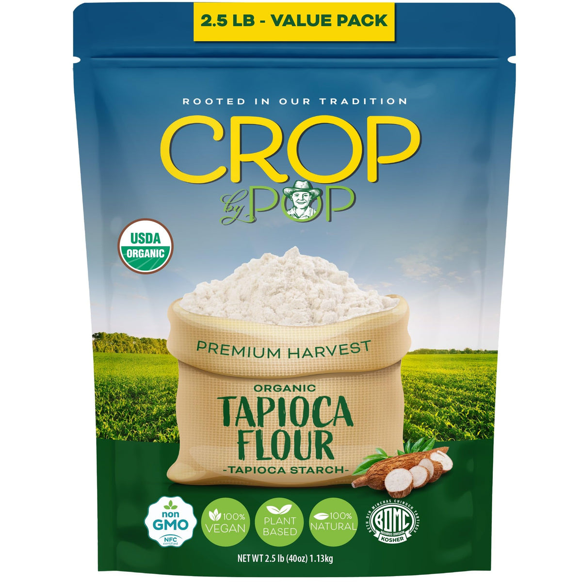 Organic Tapioca Starch Flour Packed Fresh in Resealable Bag - USDA Organic, Non GMO - Food Assortments — view 8