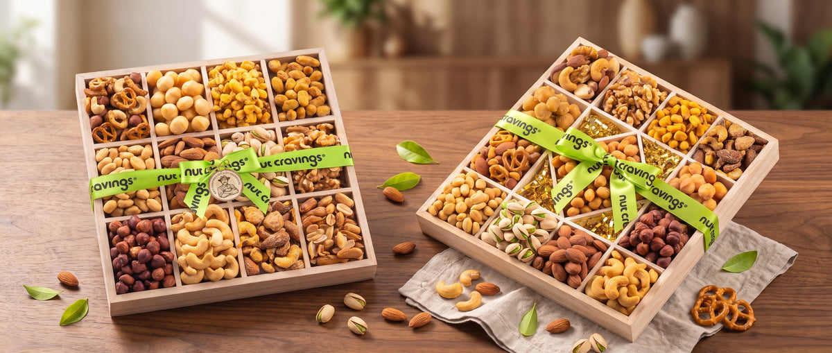 Mixed Nuts Wooden Gift Trays