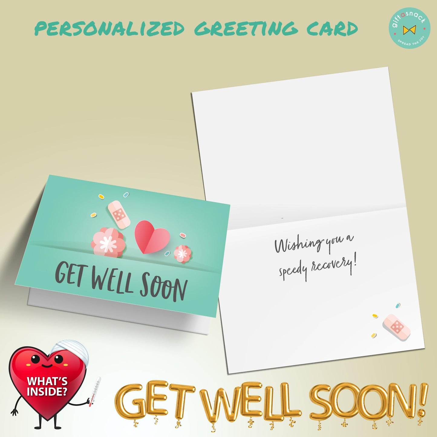 Gift A Snack - Get Well Soon Snack Box Variety Pack Care Package + Greeting Card Feel Better Sweet Treats… — view 10