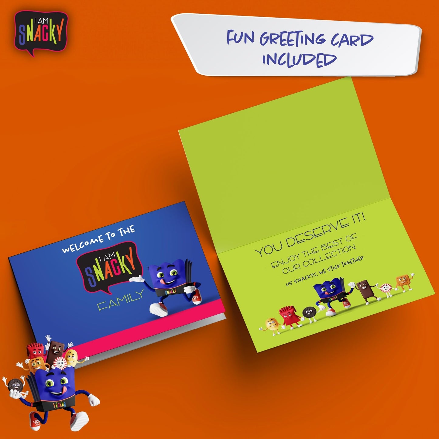 I AM Snacky - Treats, Snack Box Variety Pack Care Package + Greeting Card - SNACKY'S BASH BOX Sweet Treats… — view 5