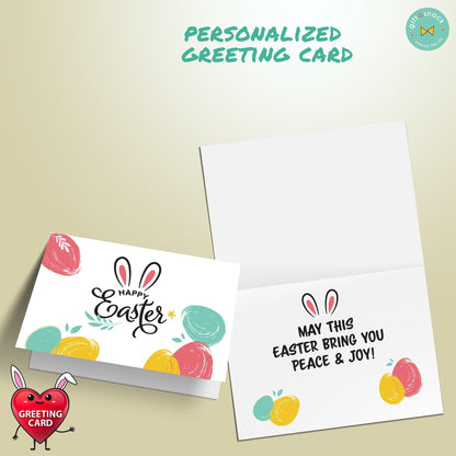 Gift A Snack - Easter Filled Egg & Bunny - Snack Box Variety Pack Care Package + Greeting Card Sweet Treats Gift Basket, Candies Chips Crackers Bars - Office Food Assortments