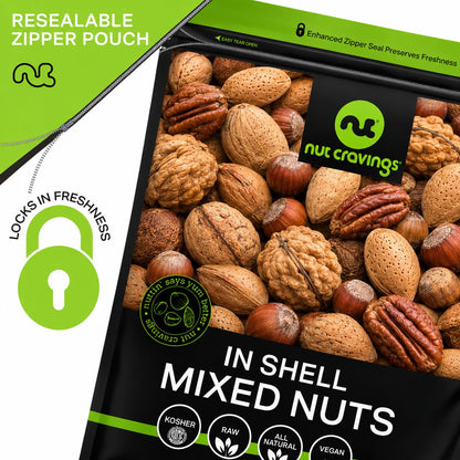 Raw Mixed Nuts, In Shell — No Brazil Nuts (Walnut, Almond, Filbert & Pecan) — photo 5