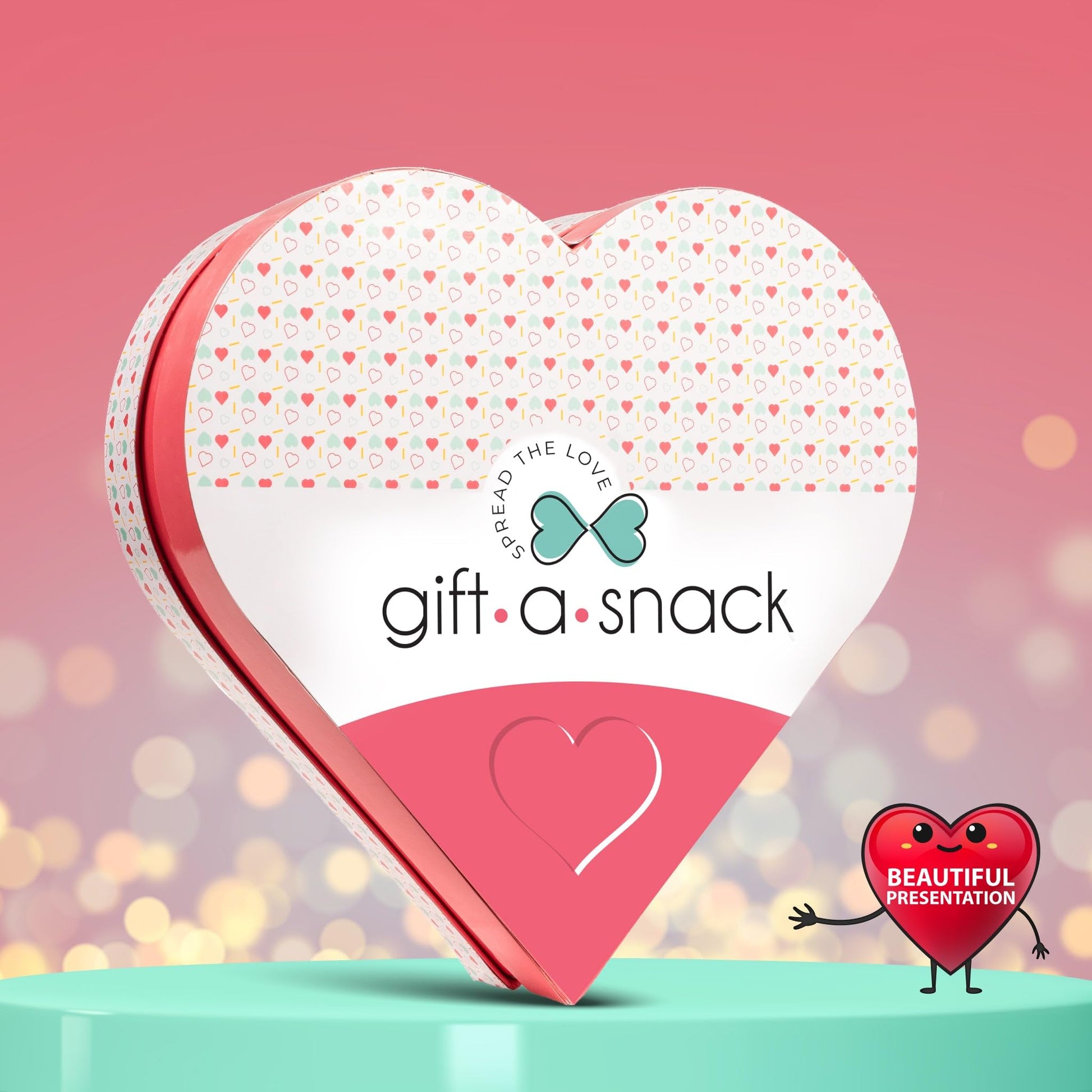 Gift A Snack - Valentines Day Heart Shape Snack Box Variety Pack Care Package + Greeting Card Sweet Treats… — view 6