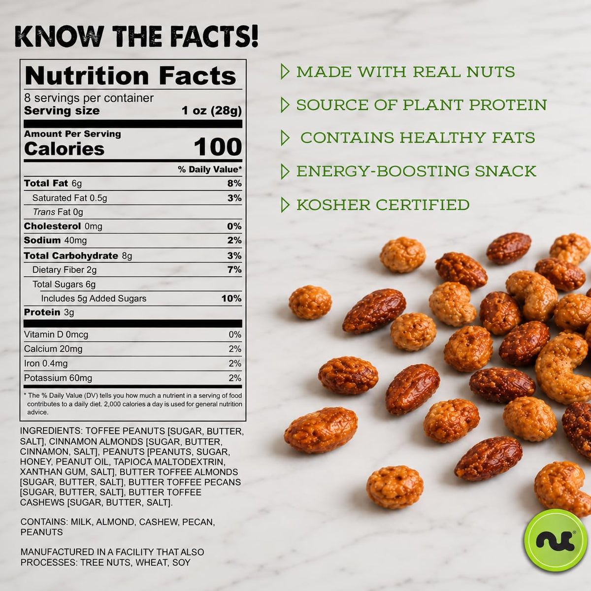 Butter Toffee Mixed Nuts — Sweet & Salty Roasted Blend — photo 3