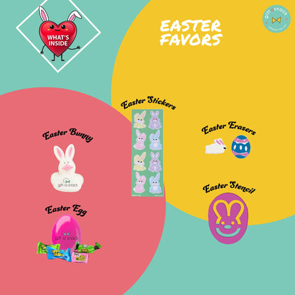 Gift A Snack - Easter Filled Egg & Bunny - Snack Box Variety Pack Care Package + Greeting Card Sweet Treats Gift Basket, Candies Chips Crackers Bars - Office Food Assortments