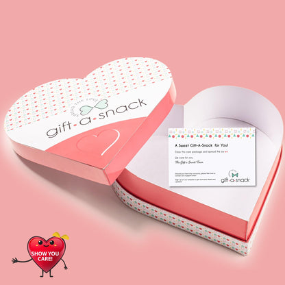Gift A Snack - Valentines Day Heart Shape Snack Box Variety Pack Care Package + Greeting Card Sweet Treats… — view 4