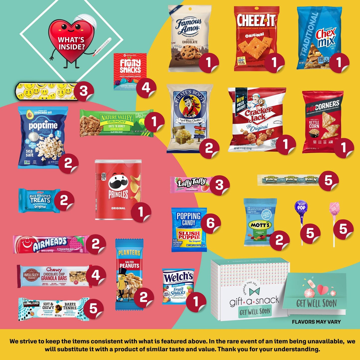 Gift A Snack - Get Well Soon Snack Box Variety Pack Care Package + Greeting Card Feel Better Sweet Treats… — view 9