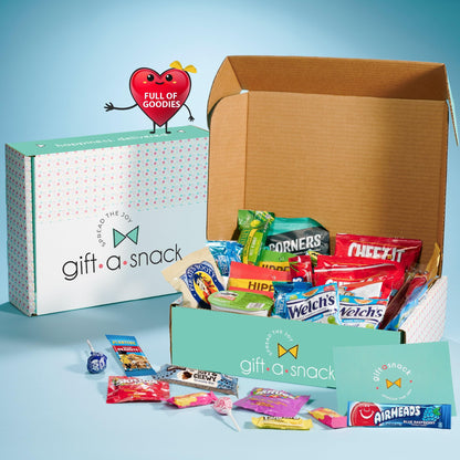 Gift A Snack - Easter Filled Egg & Bunny - Snack Box Variety Pack Care Package + Greeting Card Sweet Treats Gift Basket, Candies Chips Crackers Bars - Office Food Assortments