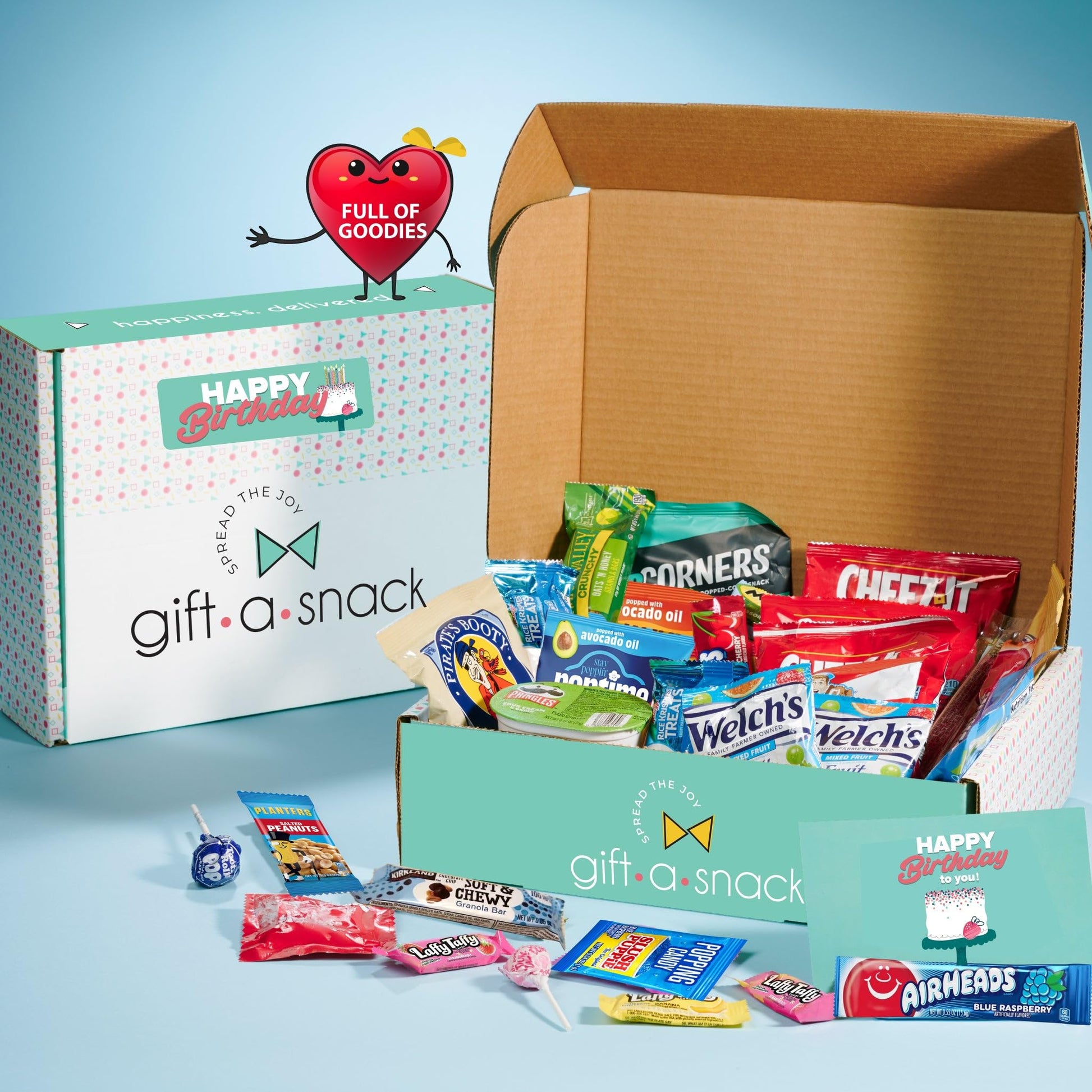 Gift A Snack - Happy Birthday Snack Box Variety Pack Care Package + Greeting Card Bday Sweet Treats Gift… — view 2