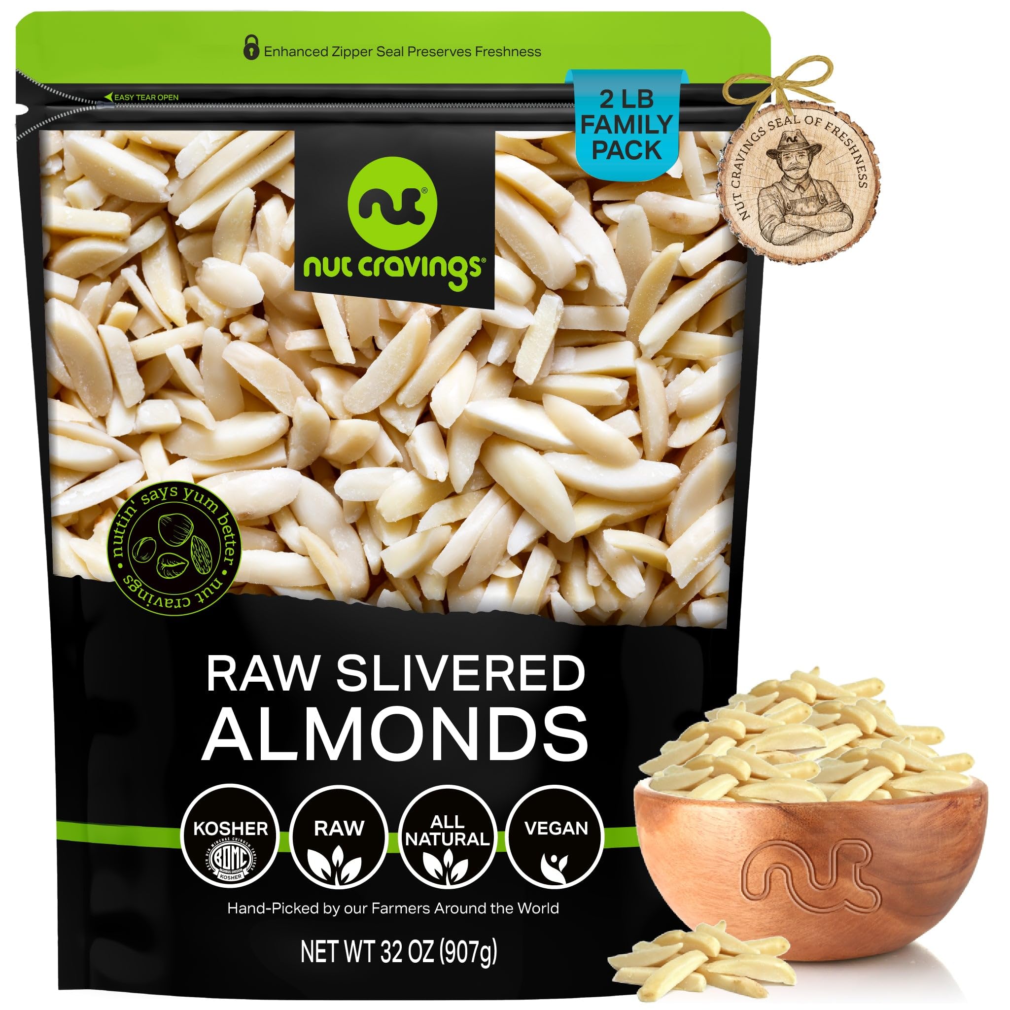 Raw Almonds, Slivered — Unsalted – Nut Cravings
