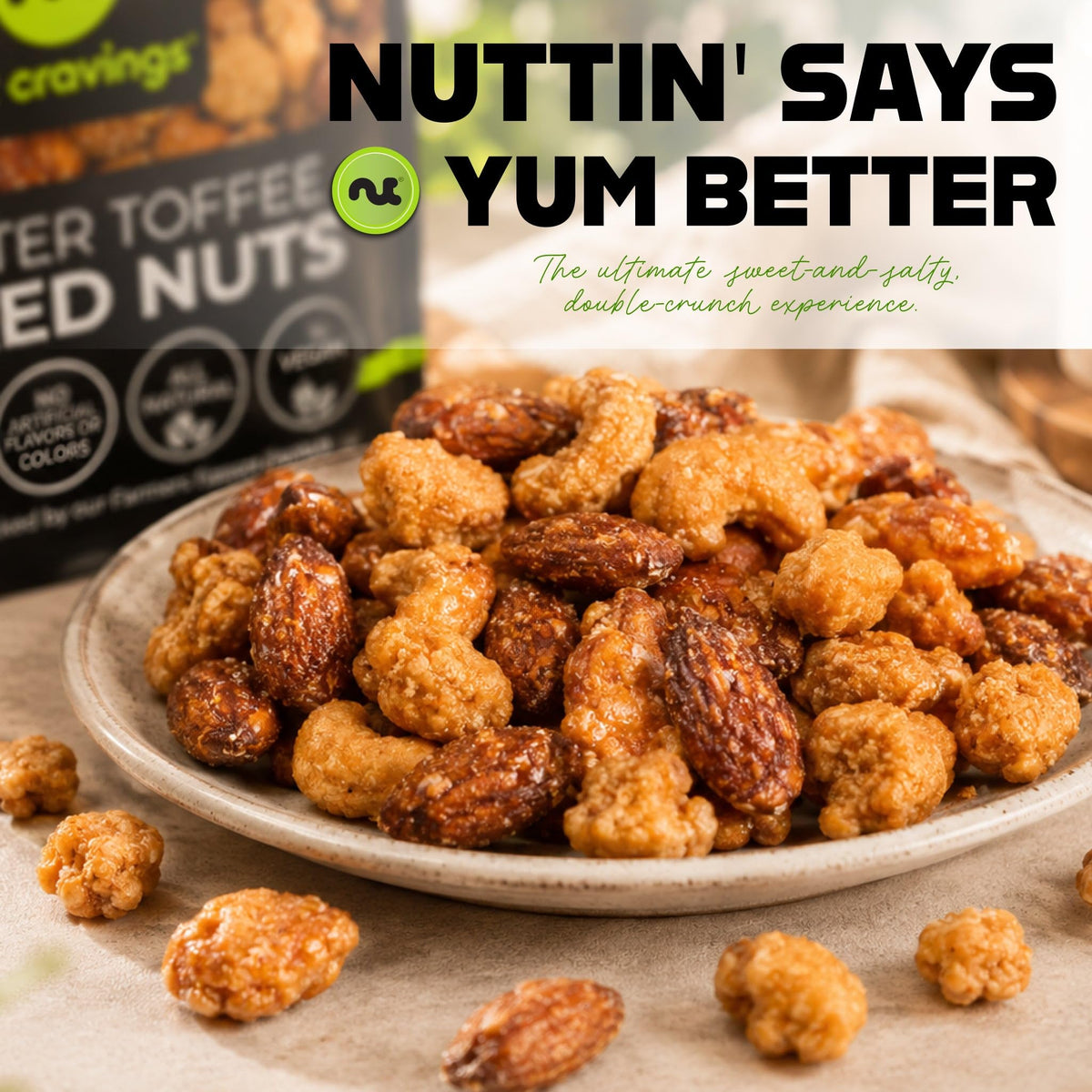 Butter Toffee Mixed Nuts — Sweet & Salty Roasted Blend — photo 7