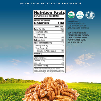 Organic Raw Walnuts Halves & Pieces Packed Fresh in Resealable Bag - USDA Organic, Non GMO - Naturally Grown,… — view 4