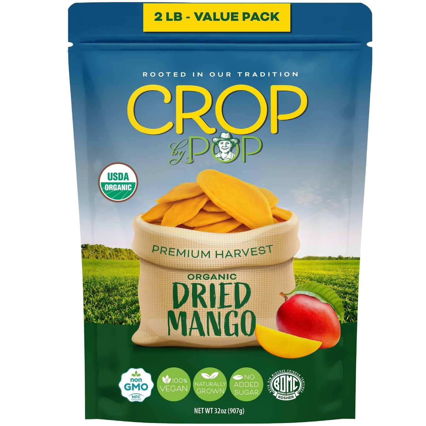 Organic Sun Dried Mango Slices, No Sugar Added, Unsulphured Sweet Healthy Snack, USDA Organic, Non GMO,… — view 8