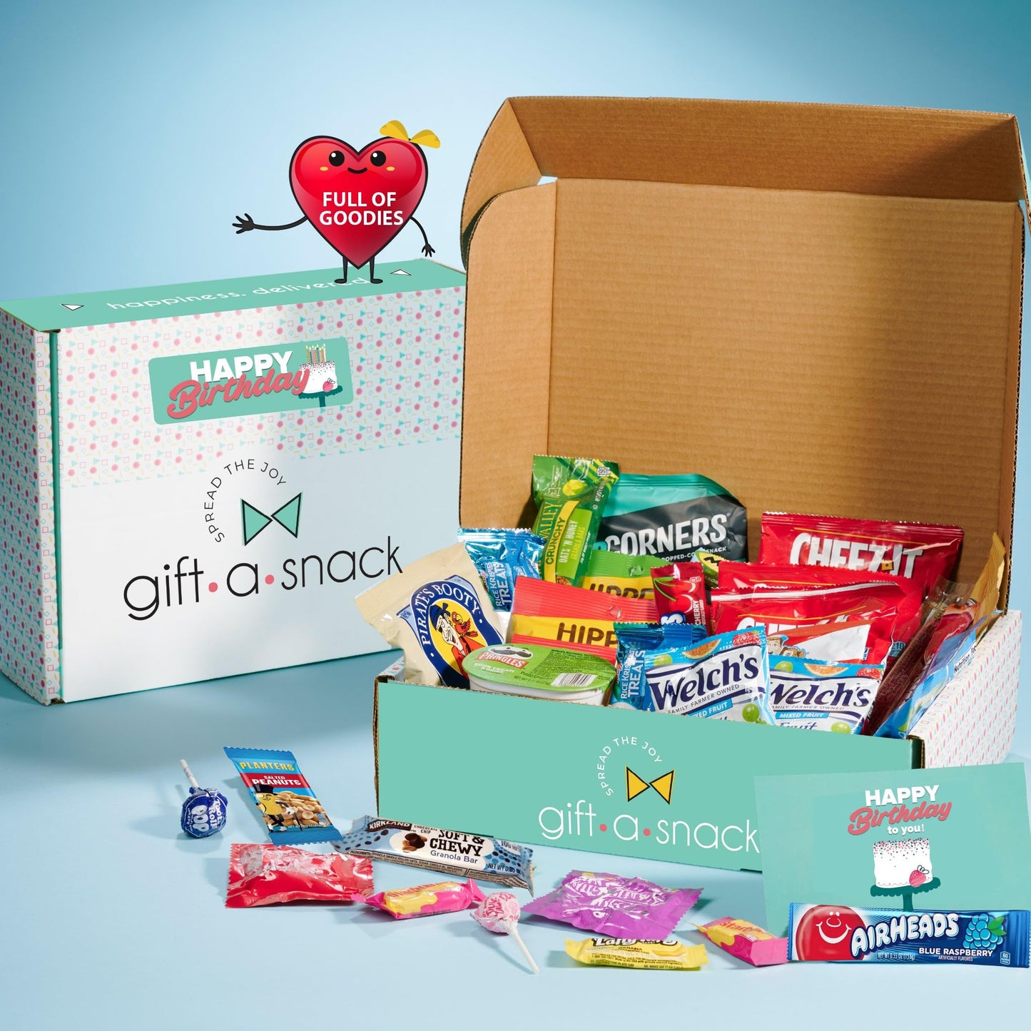 Gift A Snack - Happy Birthday Snack Box Variety Pack Care Package + Greeting Card Bday Sweet Treats Gift… — view 9