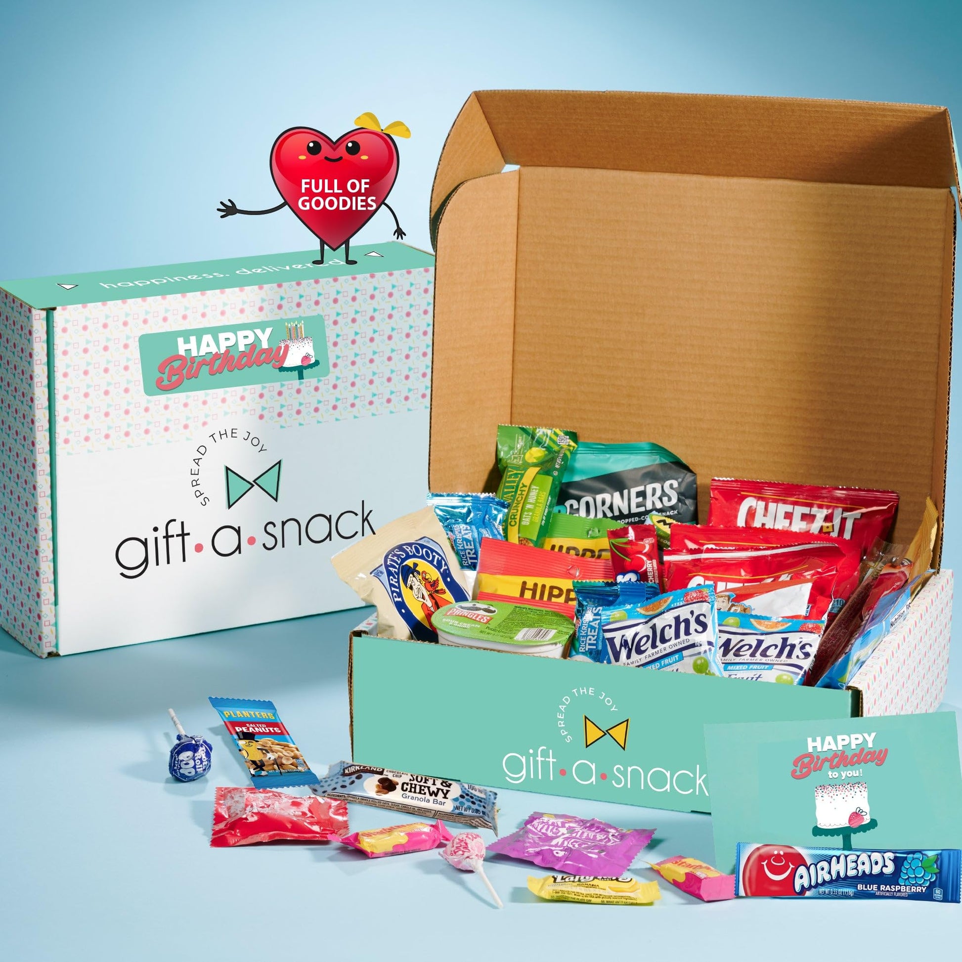 Gift A Snack - Happy Birthday Snack Box Variety Pack Care Package + Greeting Card Bday Sweet Treats Gift… — view 9