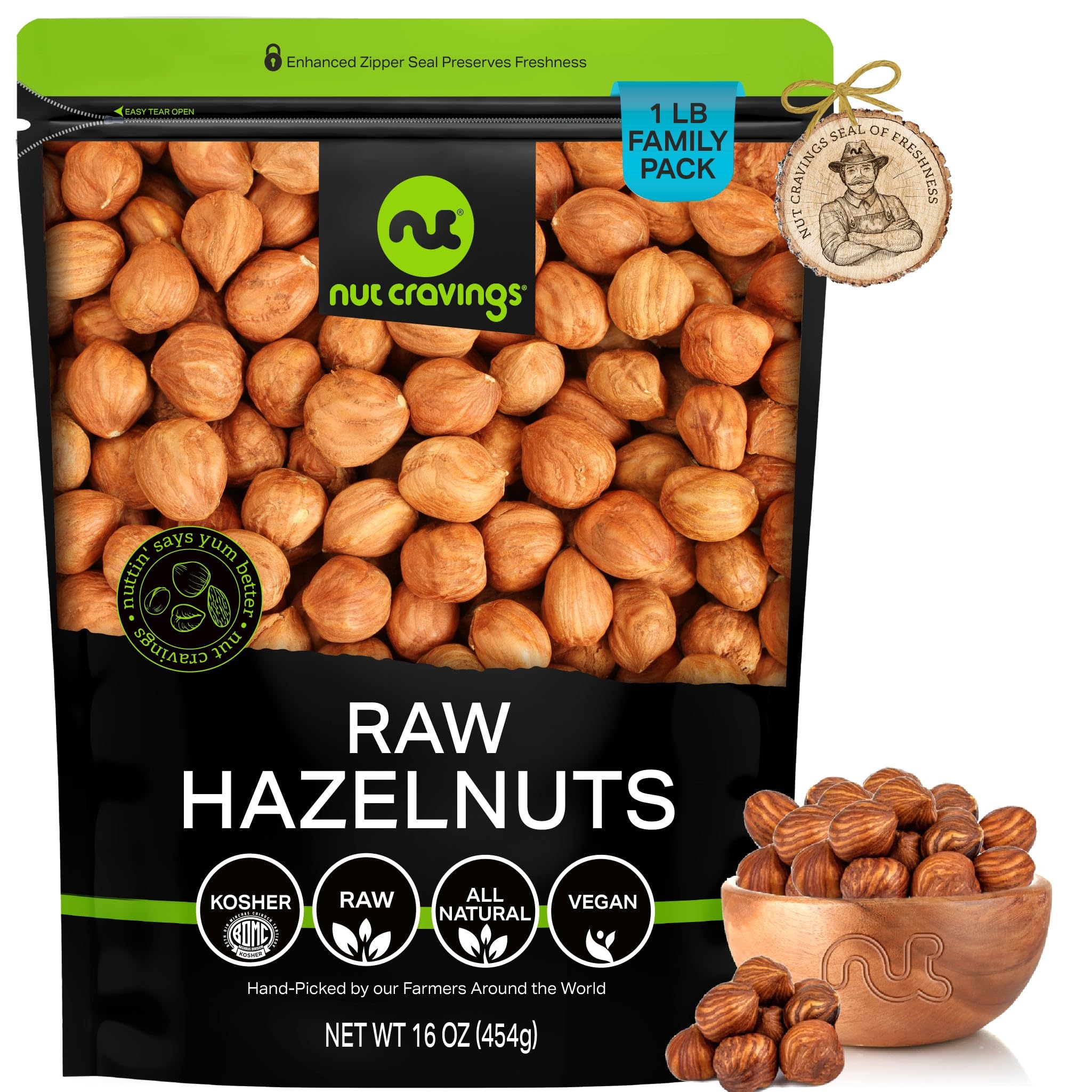 Raw Hazelnuts with Skin Nut Cravings