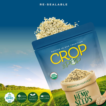 Organic Hemp Seeds To Eat, Shelled Hulled Hemp Hearts Packed Fresh in Resealable Bag - USDA Organic, Non GMO… — view 4