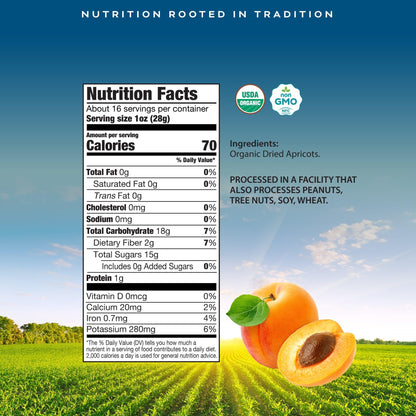 Organic Sun Dried Apricots, No Sugar Added, Unsulphured Sweet Healthy Snack, USDA Organic, Non GMO, Vegan… — view 3