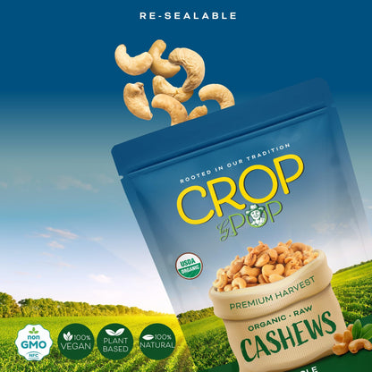 Organic Raw Whole Cashews, Unsalted, Shelled, Packed Fresh in Resealable Bag - USDA Organic, Non GMO -… — view 4