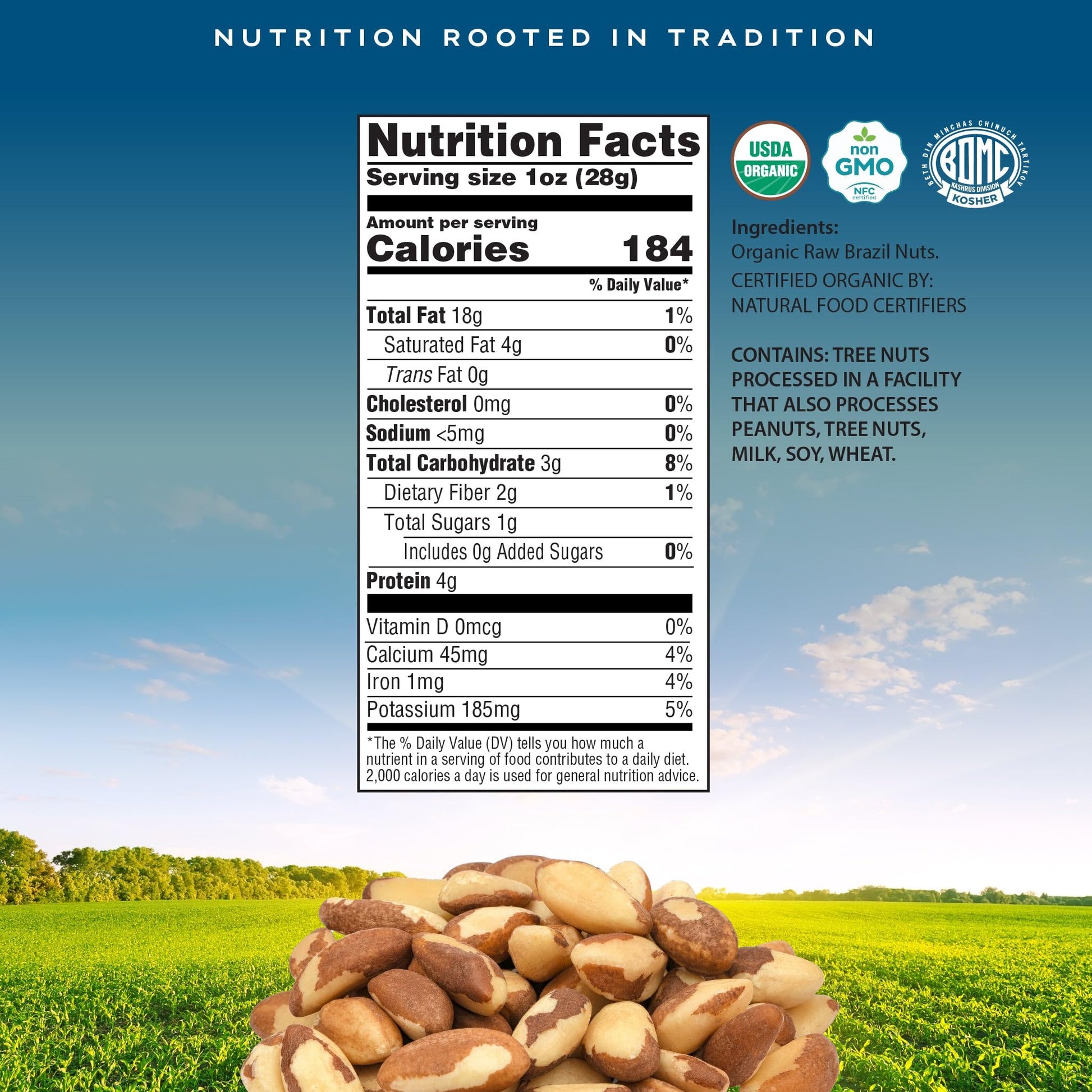 Organic Raw Brazil Nuts Packed Fresh in Resealable Bag - USDA Organic, Non GMO - Naturally Grown, Vegan,… — view 3