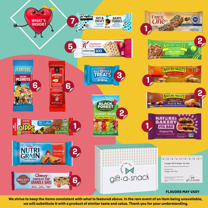 Gift A Snack - Treats, Healthy Granola Breakfast Bars, Snack Box Care Package + Greeting Card Treats Gift… — view 3
