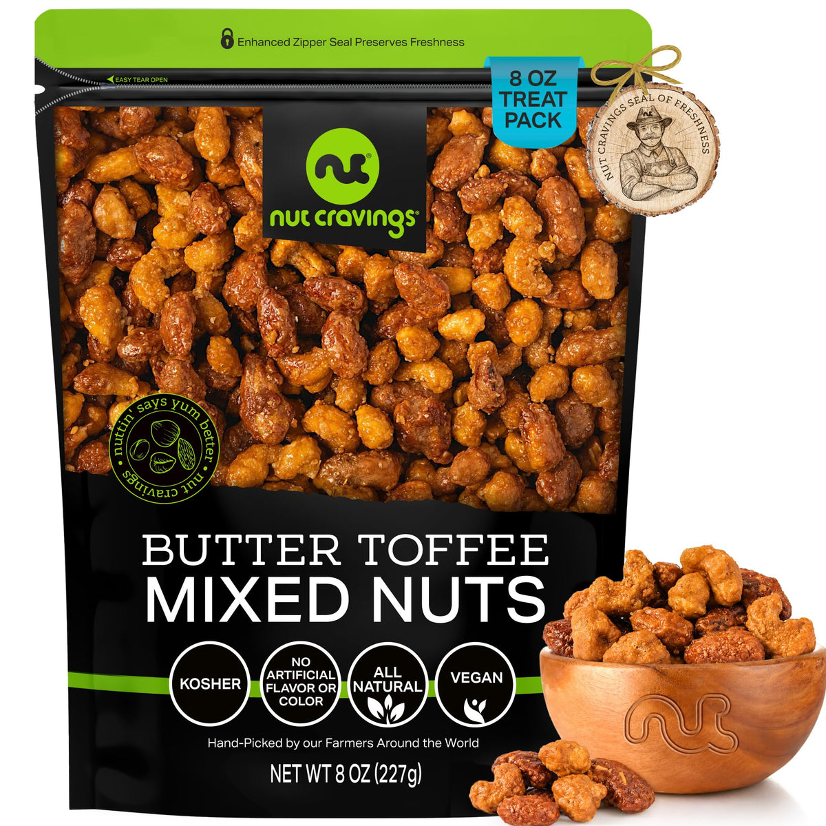 Butter Toffee Mixed Nuts — Sweet & Salty Roasted Blend
