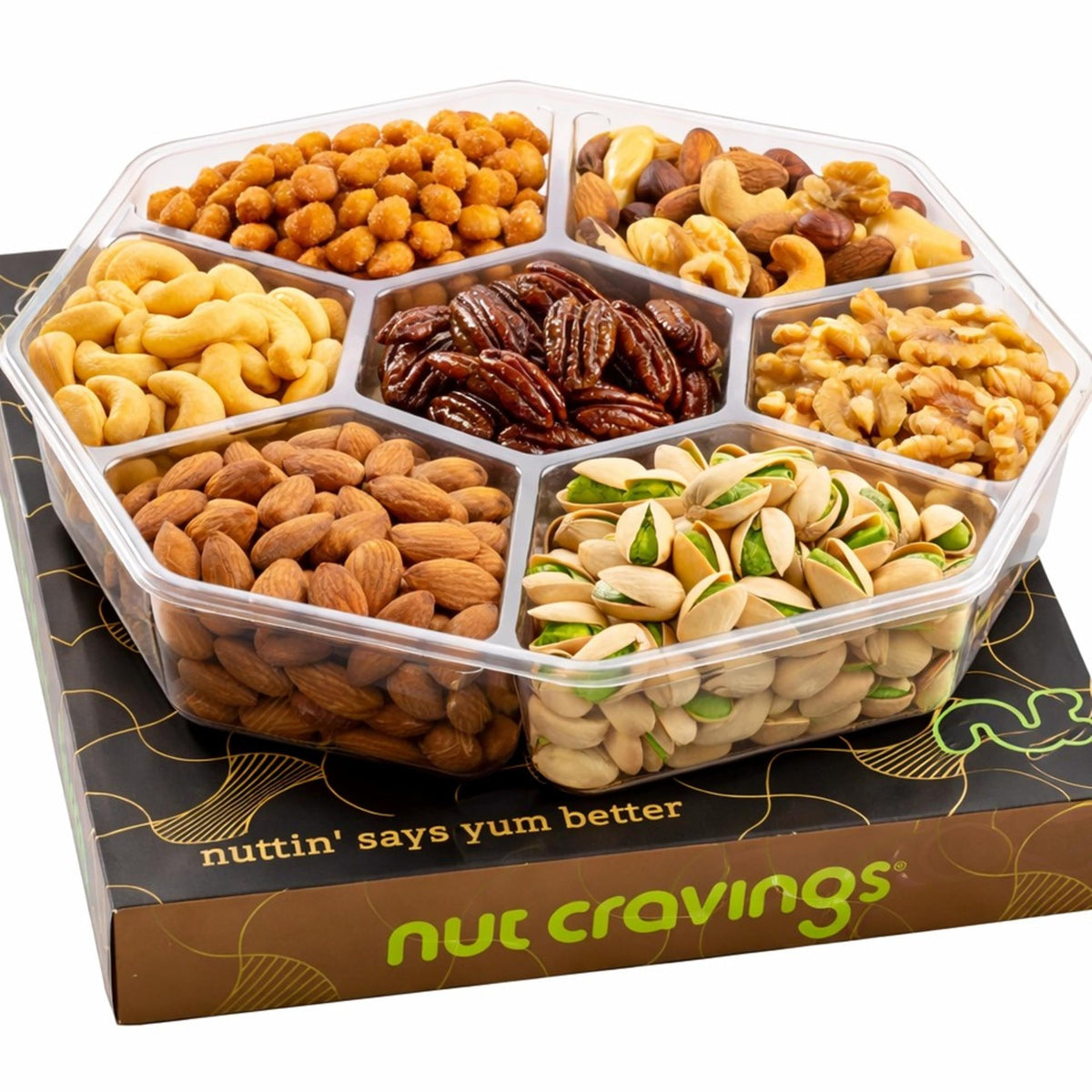 Mixed Nuts Gift Basket (1 LB) in Black Gold Box (7 Assortments)