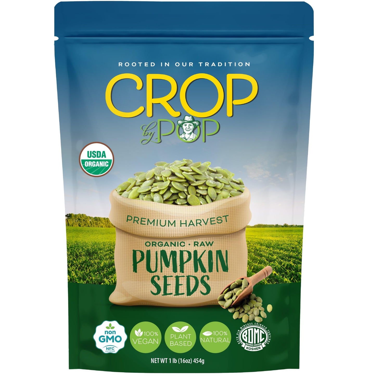 Organic Raw Pumpkin Seeds Packed Fresh in Resealable Bag - USDA Organic, Non GMO - Naturally Grown, Vegan,…