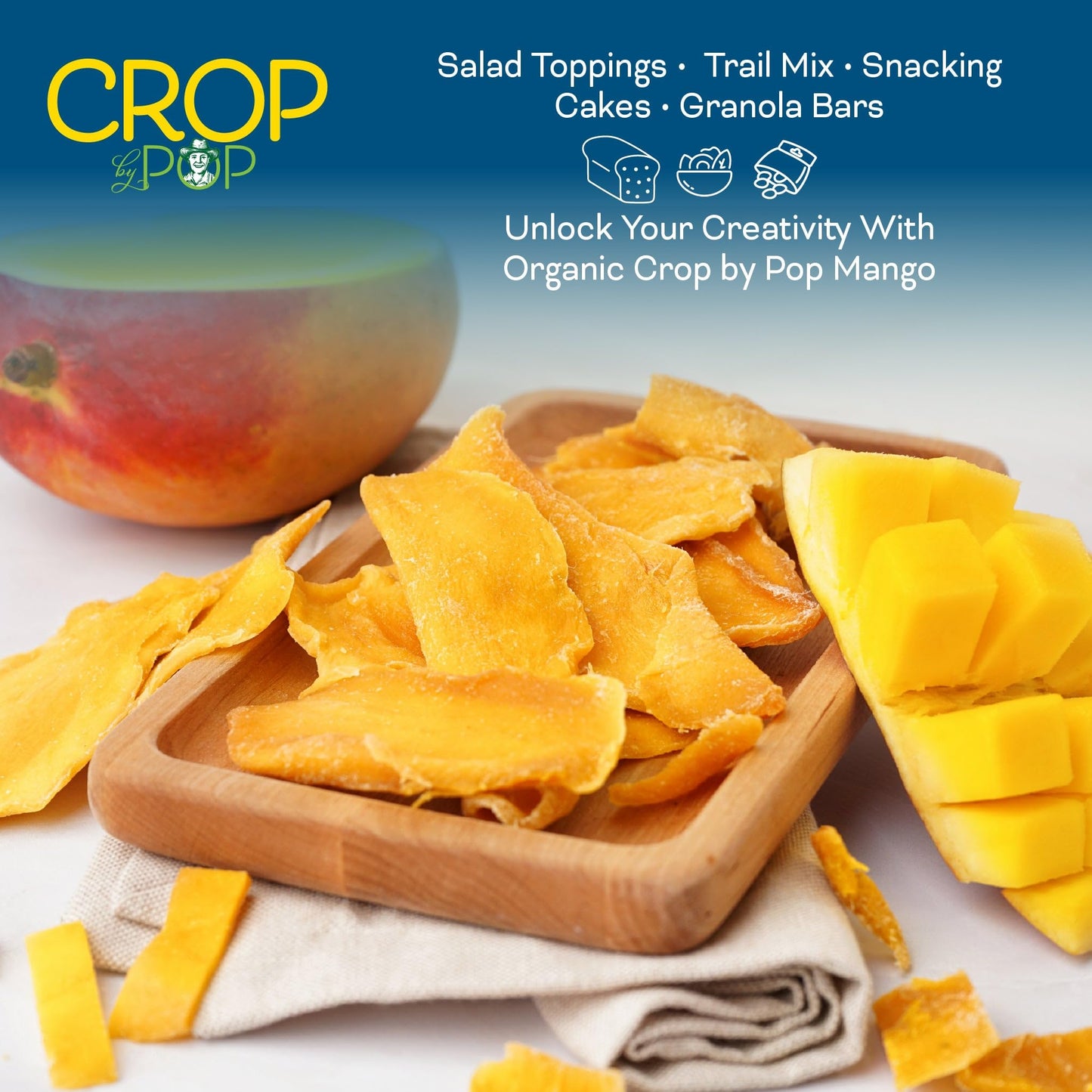 Organic Sun Dried Mango Slices, No Sugar Added, Unsulphured Sweet Healthy Snack, USDA Organic, Non GMO,… — view 2