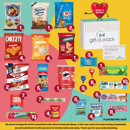 Gift A Snack - Treats, Snack Box Variety Pack Care Package + Greeting Card Sweet Treats Gift Basket Candies… — view 3
