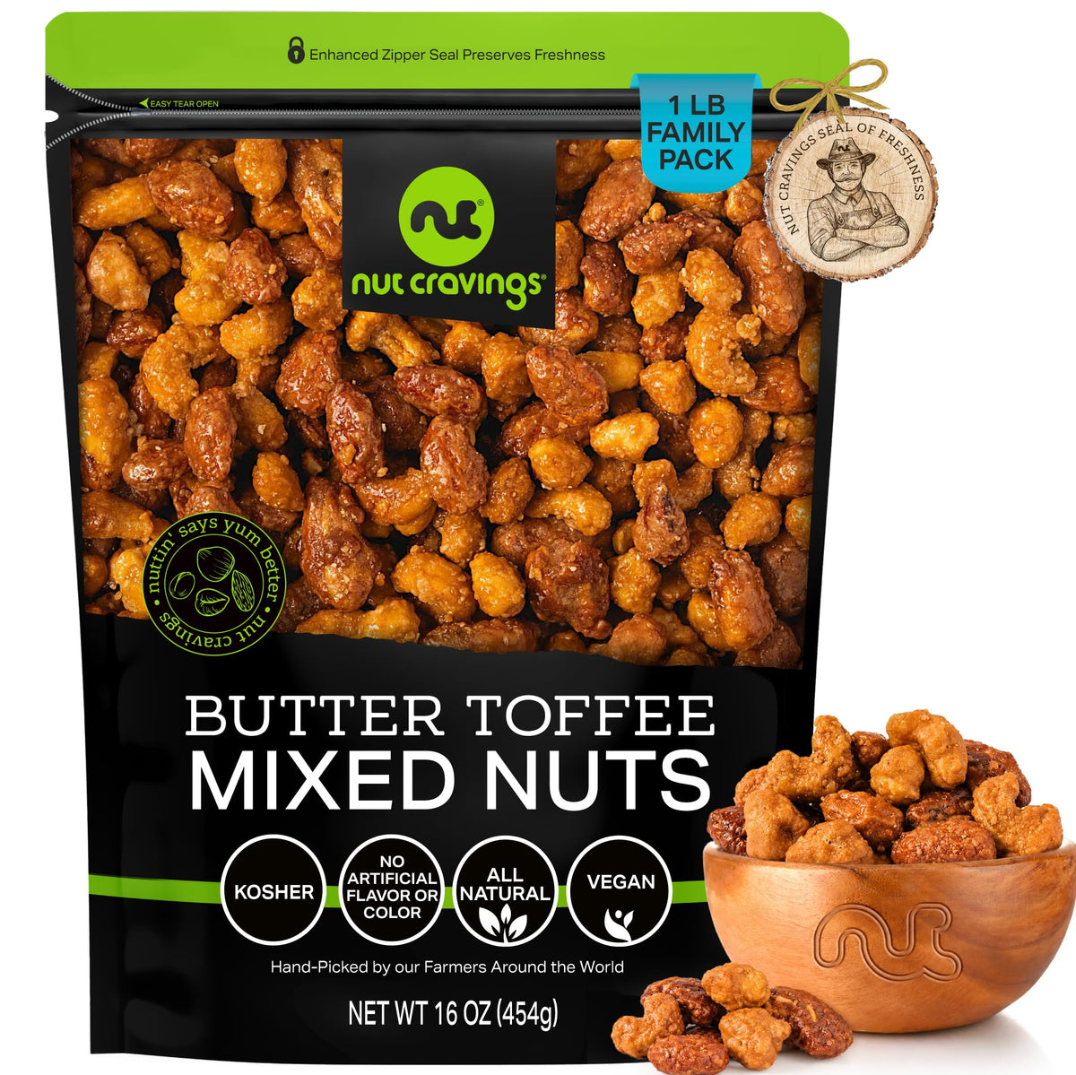 Butter Toffee Mixed Nuts — Sweet & Salty Roasted Blend — photo 9