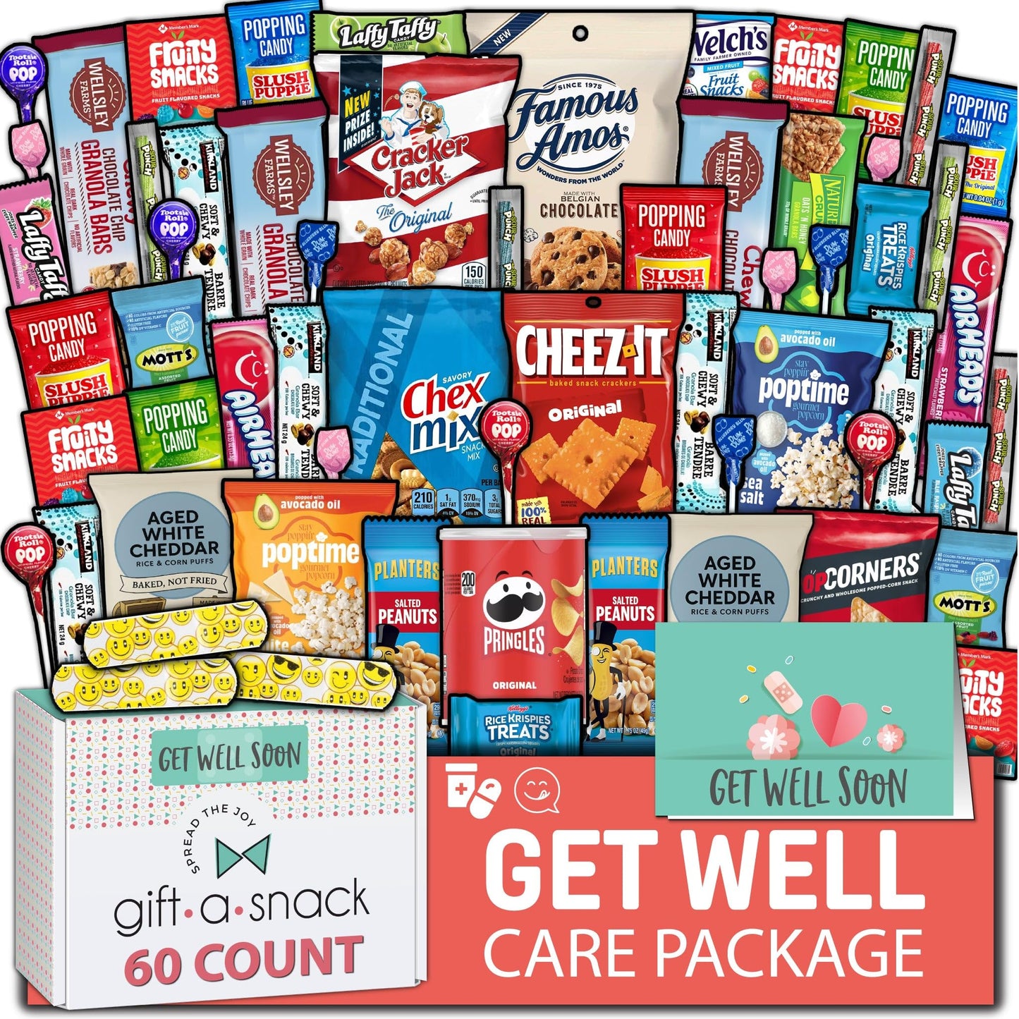 Gift A Snack - Get Well Soon Snack Box Variety Pack Care Package + Greeting Card Feel Better Sweet Treats… — view 8