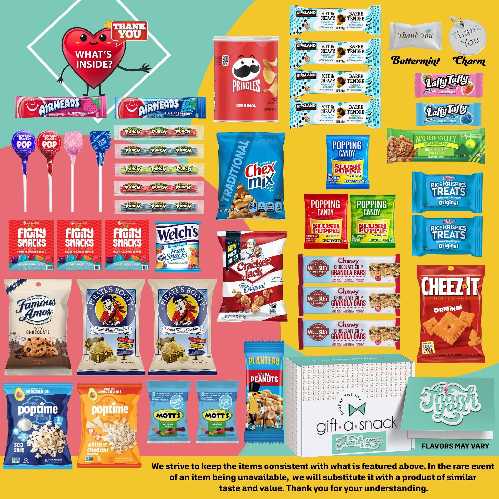 Gift A Snack - Thank You Snack Box Variety Pack Care Package + Greeting Card Appreciation Sweet Treats Gift… — view 3