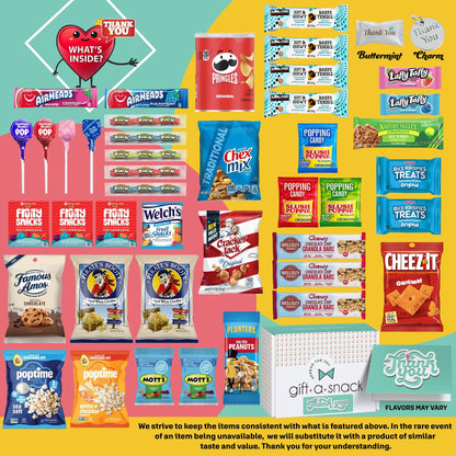 Gift A Snack - Thank You Snack Box Variety Pack Care Package + Greeting Card Appreciation Sweet Treats Gift… — view 3