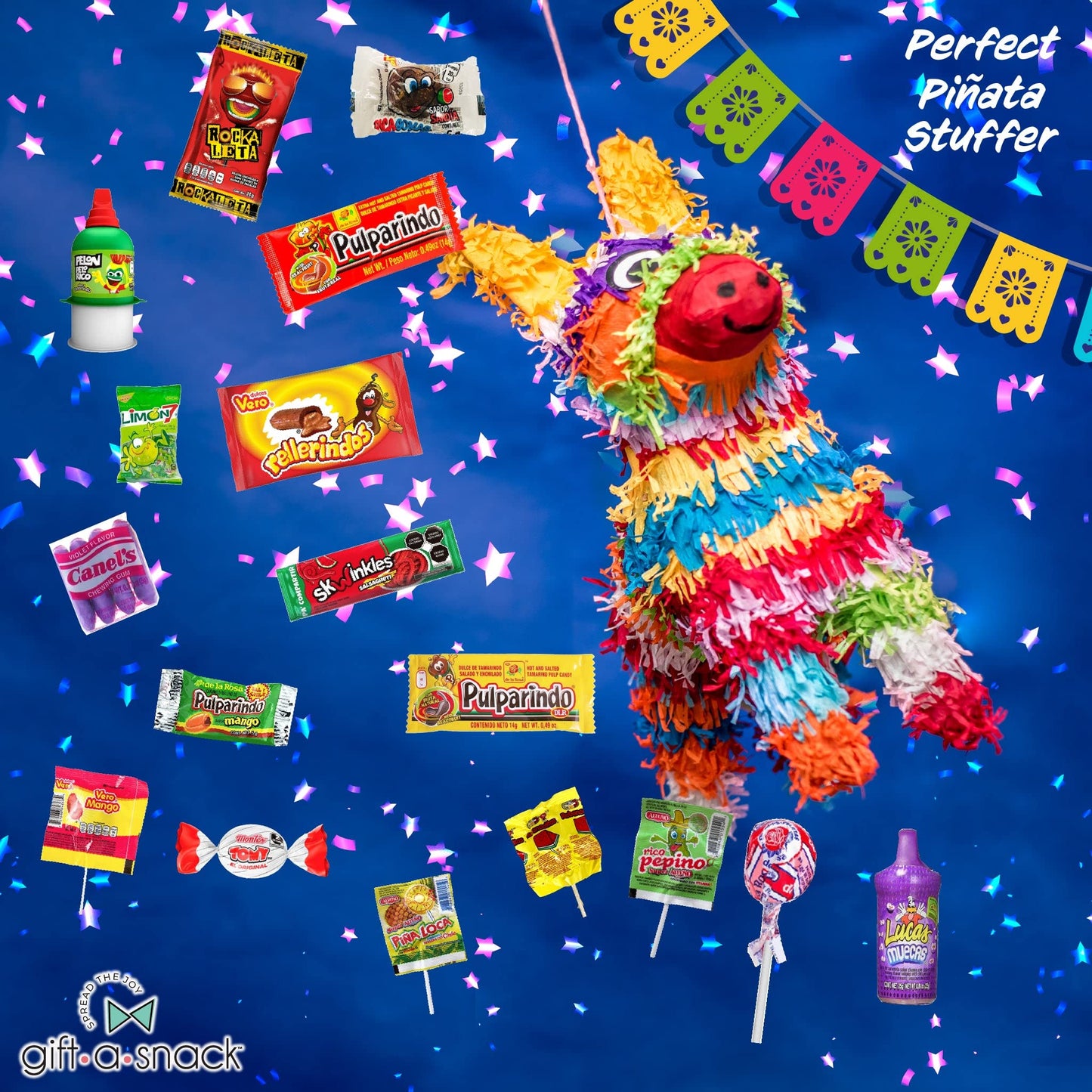 Mexican Candy Variety Pack Mix, Dulces Mexicanos Surtidos Bulk Assortment Spicy Sweet Sour Mexicano Candies, Hispanic Latino Snack Food