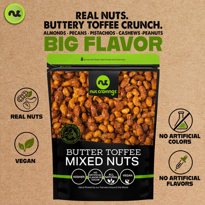 Butter Toffee Mixed Nuts — Sweet & Salty Roasted Blend — photo 4