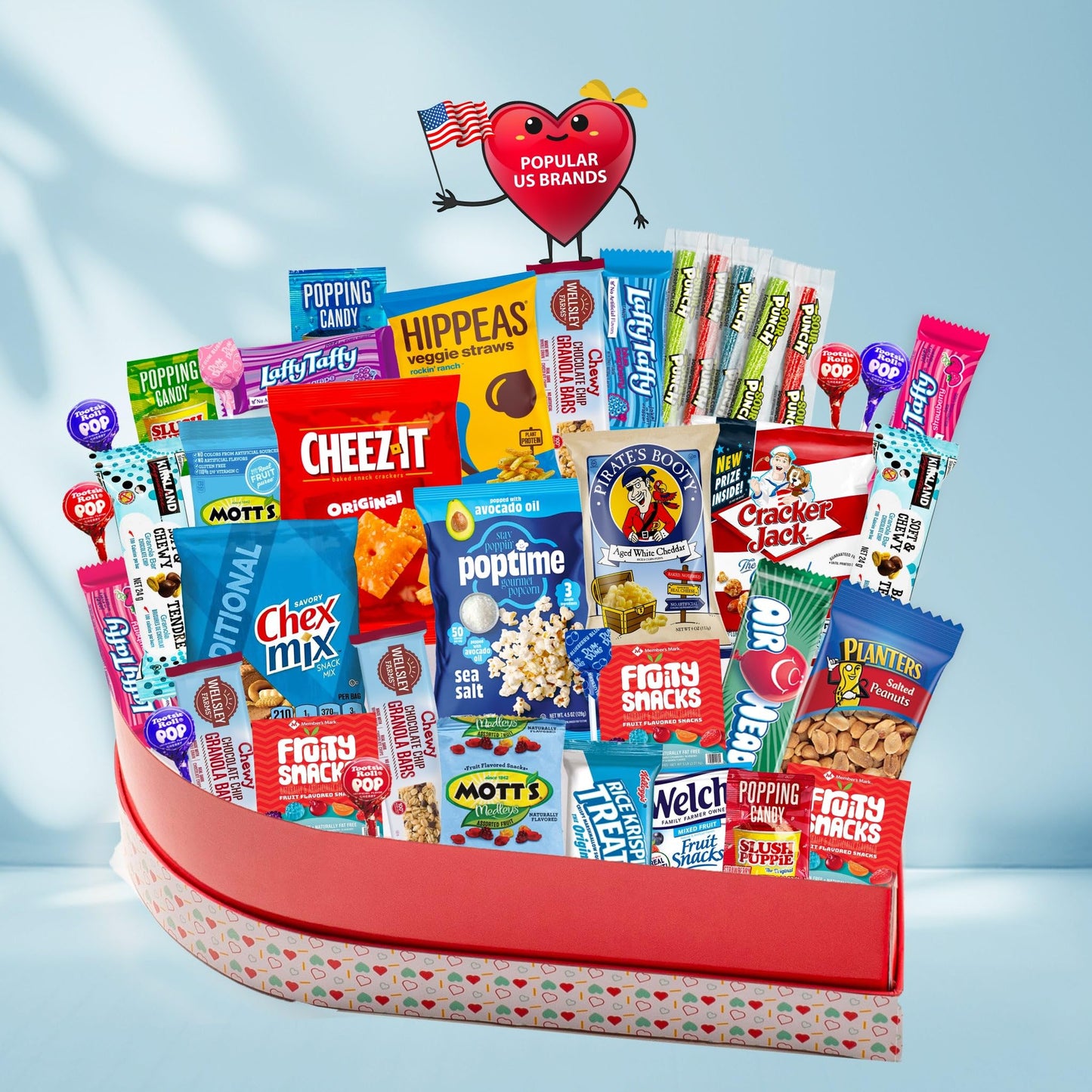 Gift A Snack - Valentines Day Heart Shape Snack Box Variety Pack Care Package + Greeting Card Sweet Treats… — view 2