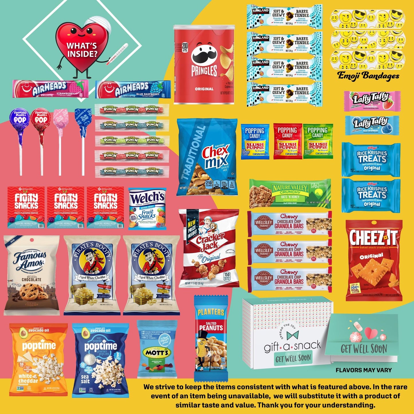 Gift A Snack - Get Well Soon Snack Box Variety Pack Care Package + Greeting Card Feel Better Sweet Treats… — view 3