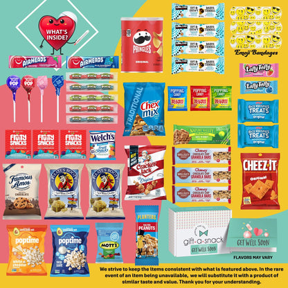 Gift A Snack - Get Well Soon Snack Box Variety Pack Care Package + Greeting Card Feel Better Sweet Treats… — view 3