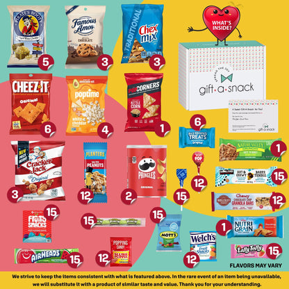 Gift A Snack - Treats, Snack Box Variety Pack Care Package + Greeting Card Sweet Treats Gift Basket Candies… — view 11