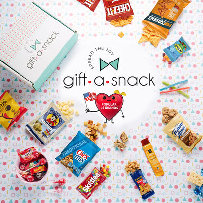 Gift A Snack - Easter Filled Egg & Bunny - Snack Box Variety Pack Care Package + Greeting Card Sweet Treats Gift Basket, Candies Chips Crackers Bars - Office Food Assortments