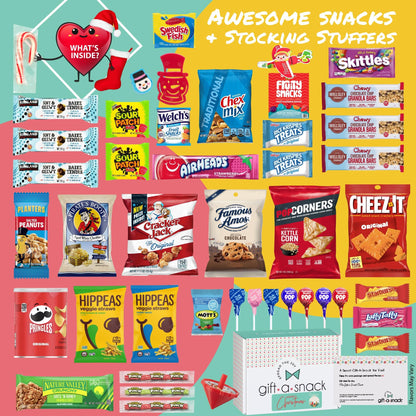 Gift A Snack - Christmas Stocking Stuffed, Pre-filled Holiday Snack Box Care Package + Greeting Card Sweet… — view 10
