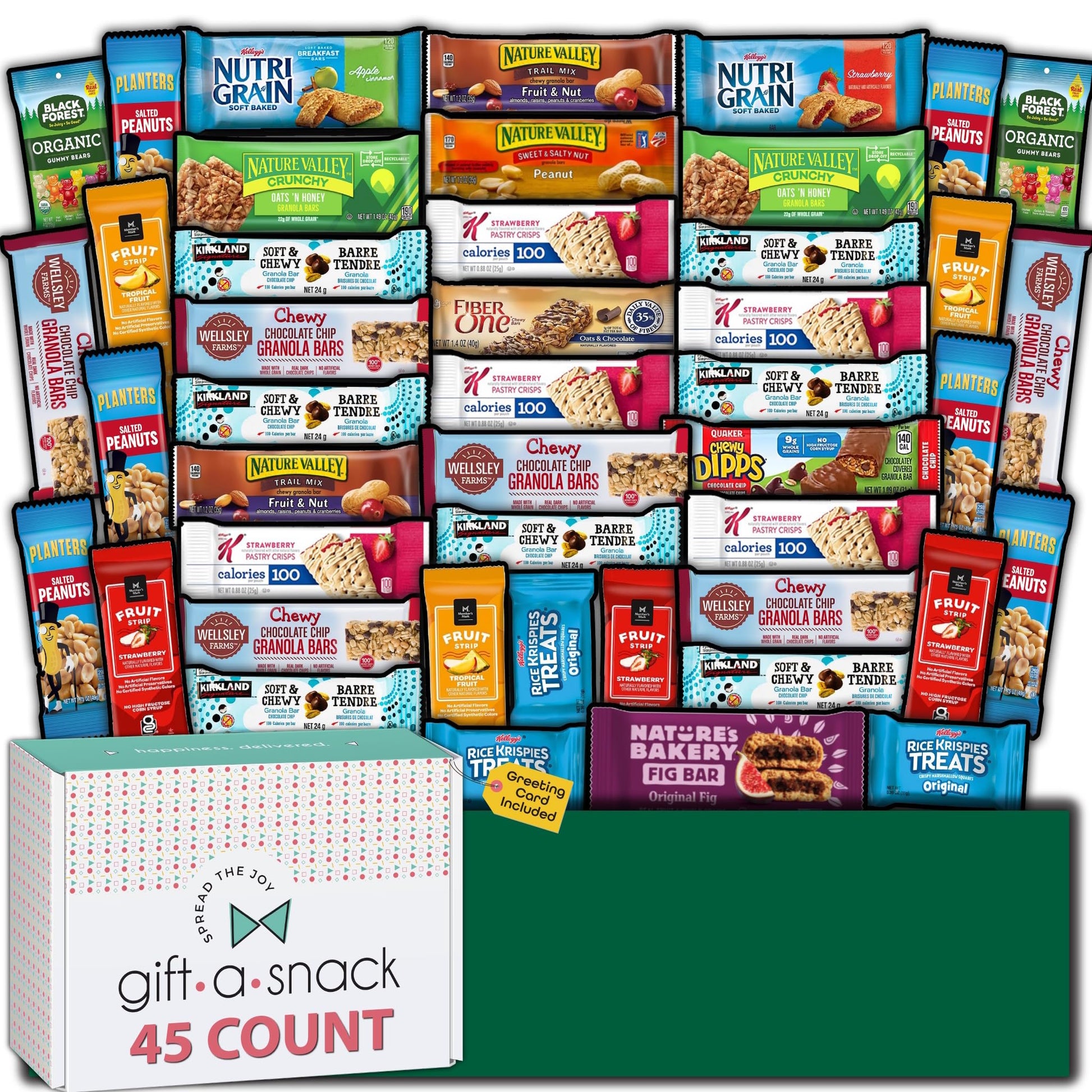 Gift A Snack - Treats, Healthy Granola Breakfast Bars, Snack Box Care Package + Greeting Card Treats Gift… — view 8