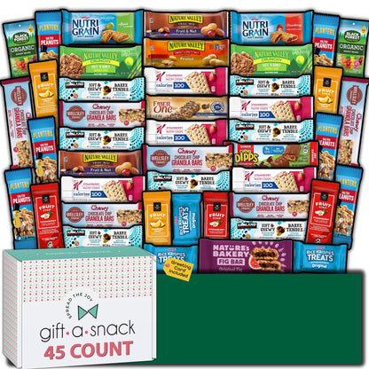 Gift A Snack - Treats, Healthy Granola Breakfast Bars, Snack Box Care Package + Greeting Card Treats Gift… — view 8
