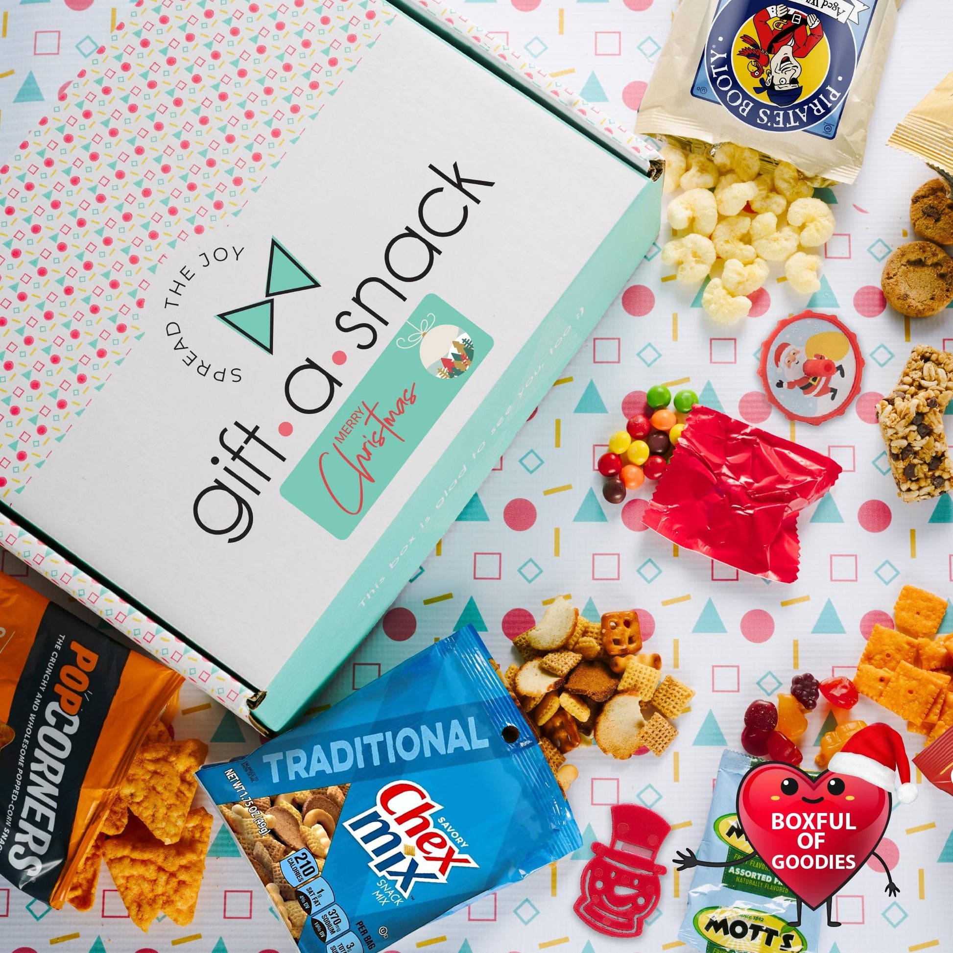 Gift A Snack - Christmas Stocking Stuffed, Pre-filled Holiday Snack Box Care Package + Greeting Card Sweet… — view 7