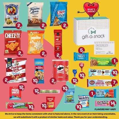 Gift A Snack - Treats, Snack Box Variety Pack Care Package + Greeting Card Sweet Treats Gift Basket Candies… — view 9