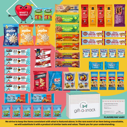 Gift A Snack - Treats, Healthy Snack Box Care Package + Greeting Card Treats Gift Basket, Nutritious Granola… — view 11
