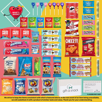 Gift A Snack - Treats, Snack Box Variety Pack Care Package + Greeting Card Sweet Treats Gift Basket Candies… — view 17