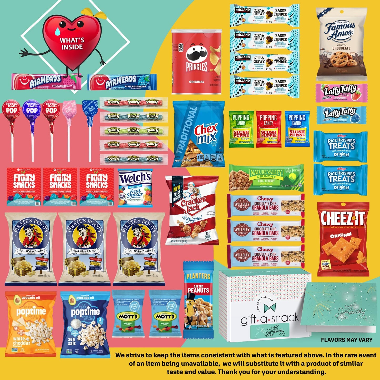 Gift A Snack - Sympathy Snack Box Care Package + Greeting Card Condolence for Loss of Loved One, Dog Pet Cat… — view 3