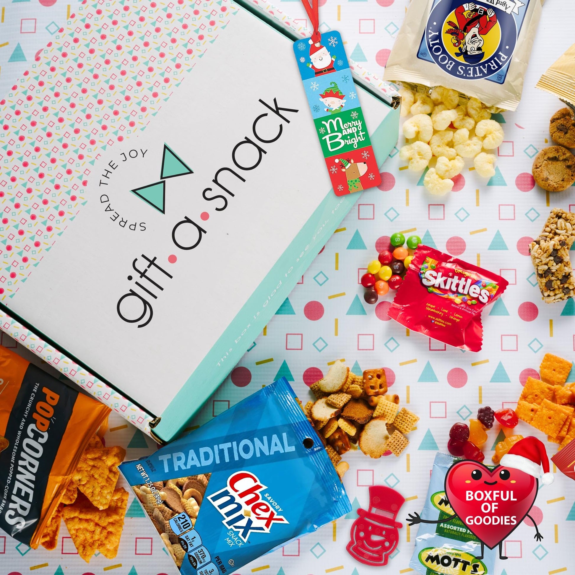 Gift A Snack - Christmas Stocking Stuffed, Pre-filled Holiday Snack Box Care Package + Greeting Card Sweet… — view 12